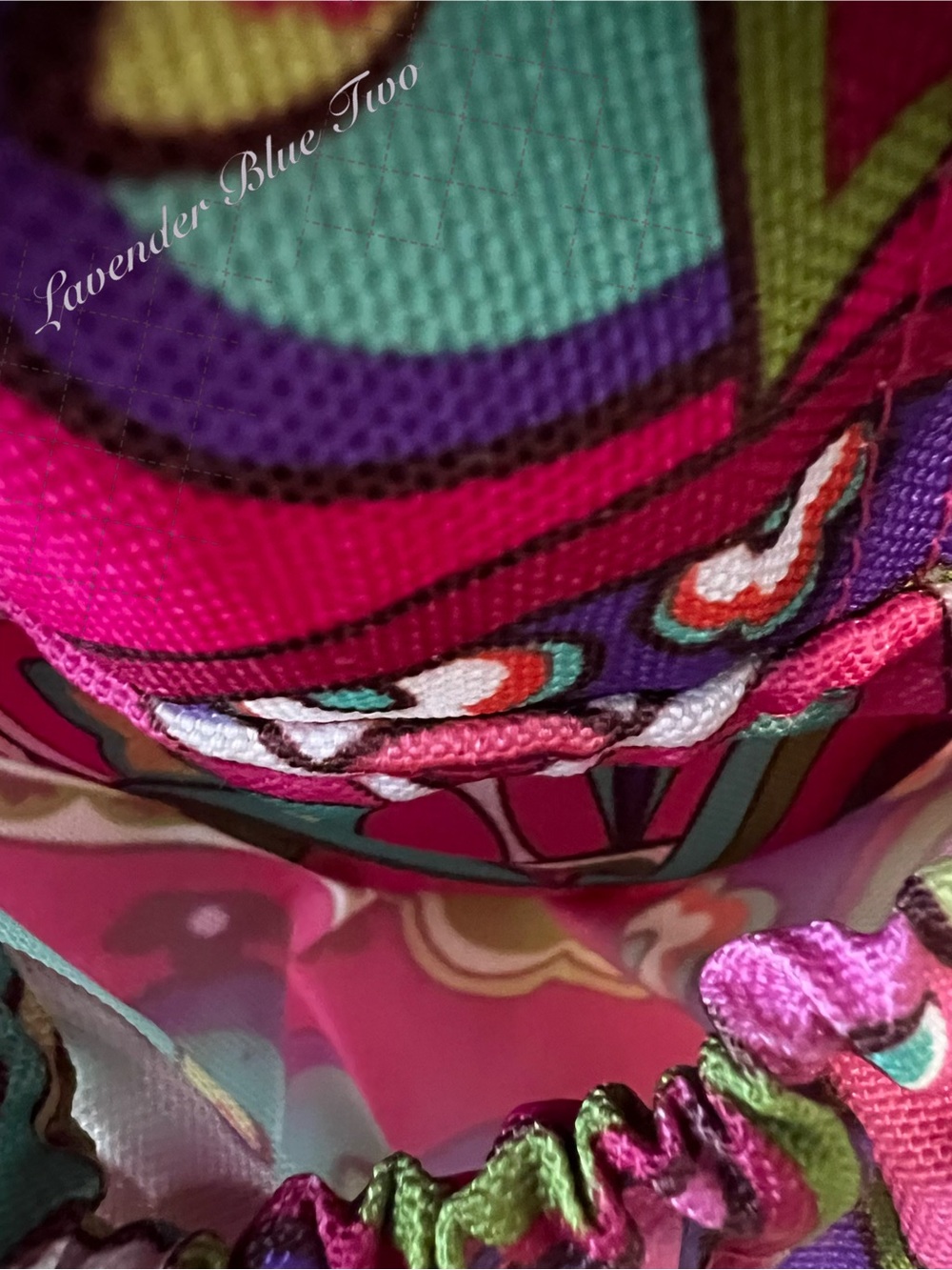 VERA BRADLEY Pink Swirls 2014 Lighten Up Essential Backpack Green Paisley Floral - Picture 10 of 17